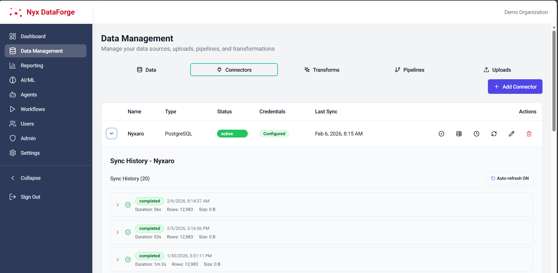 DataForge Connectors